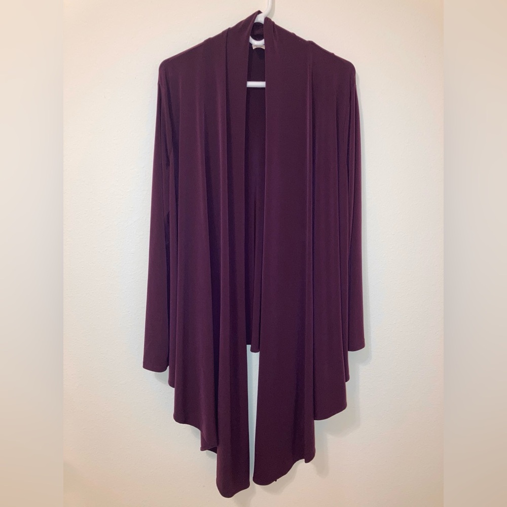 Jockey Person to Person Wine Wrap Cardigan Size S